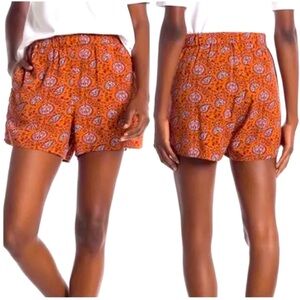 Madewell Pull On Floral Pattern Viscose Shorts with Pockets Size Small